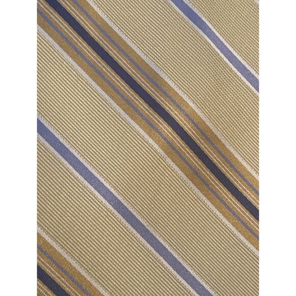 Jones New York Gold Blue Hand Made 100% Silk Men’s Neck Tie Made In China - Picture 9 of 9